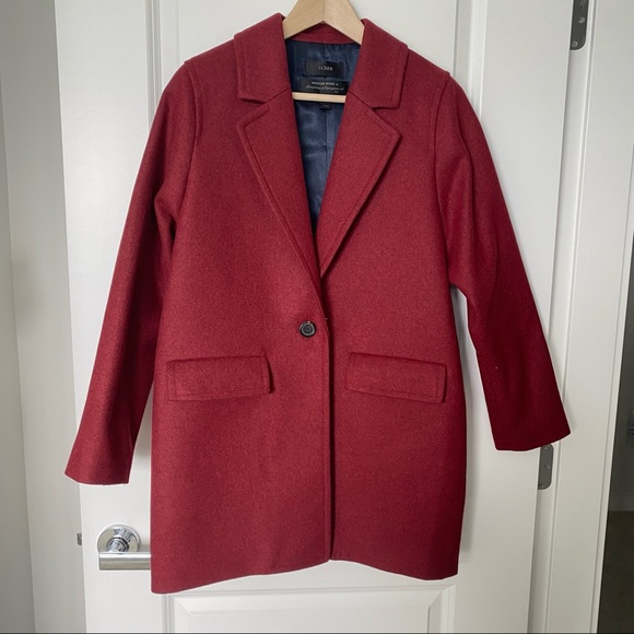 J Crew Wool boyfriend style coat - Picture 3 of 8